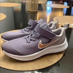 Nike Kids Lavender Sneakers with White Swoosh